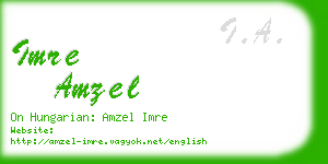 imre amzel business card